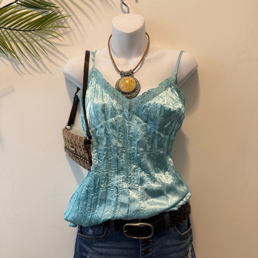Daniel Laurent soft blue lingerie slip dress/ going out top🦋💙 NWT